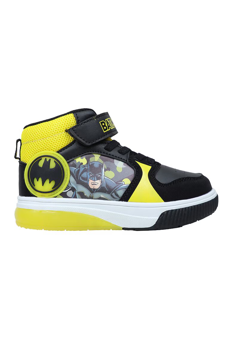 Warner Bros Pantofi sport cu insertii de piele ecologica Batman - Negru/Galben pai