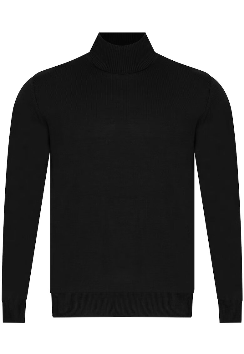 WEENS Pulover barbati - WS3321 - croiala regular - negru - bumbac si acril