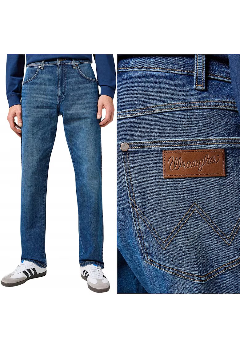 Wrangler bărbați Frontier 880 Relaxed Straight - albastru - Albastru