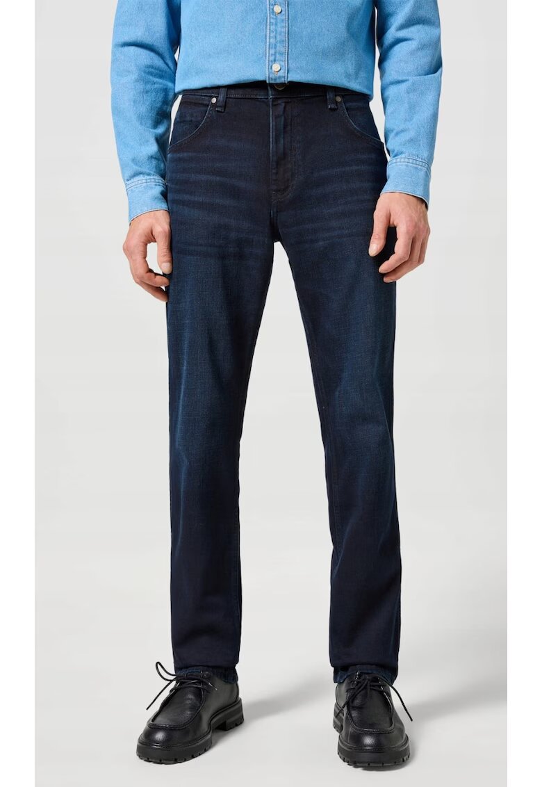 Wrangler Blugi barbati Greensboro - albastru marin-negru - usor elastici - bumbac