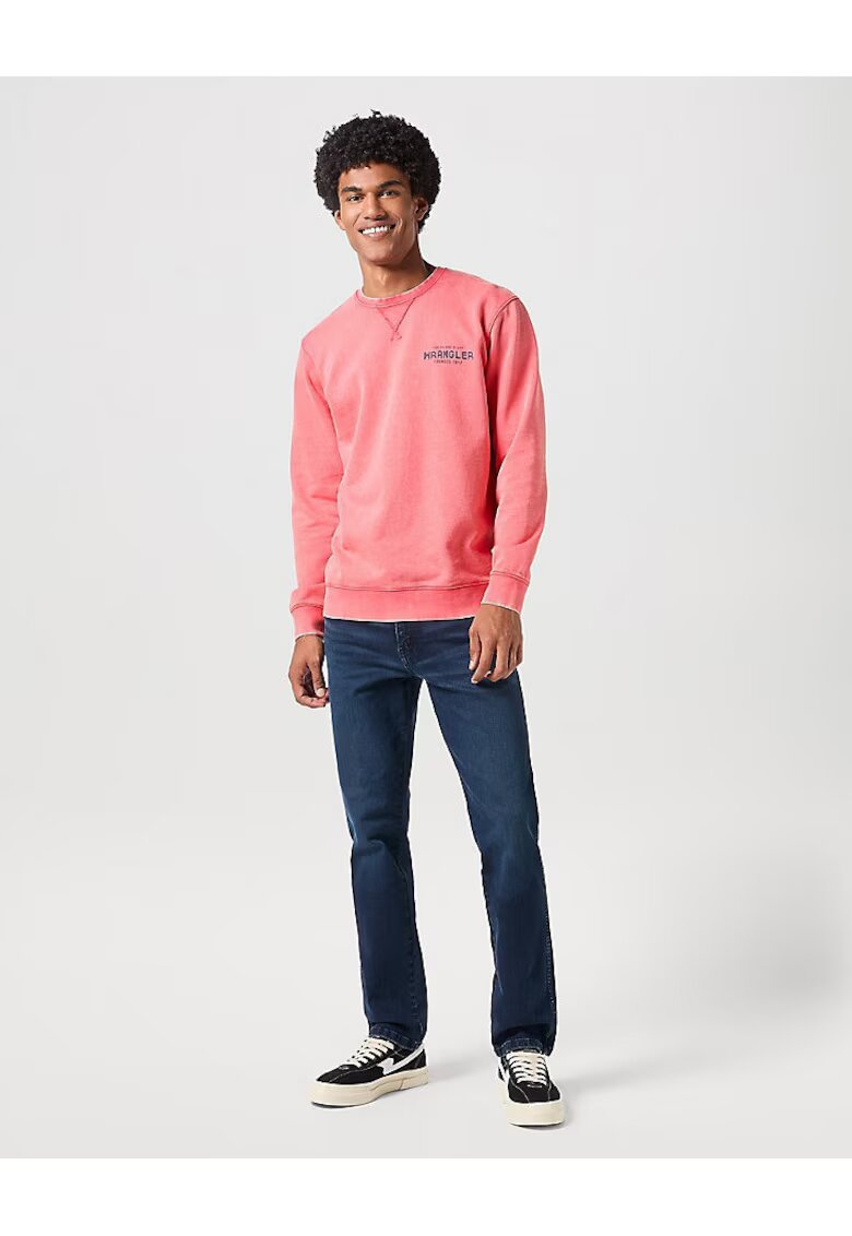 Wrangler Blugi Barbati - Texas - Slim Fit - Talie Medie - Fermoar - Lungi - 5 Buzunare - Bumbac - Albastru