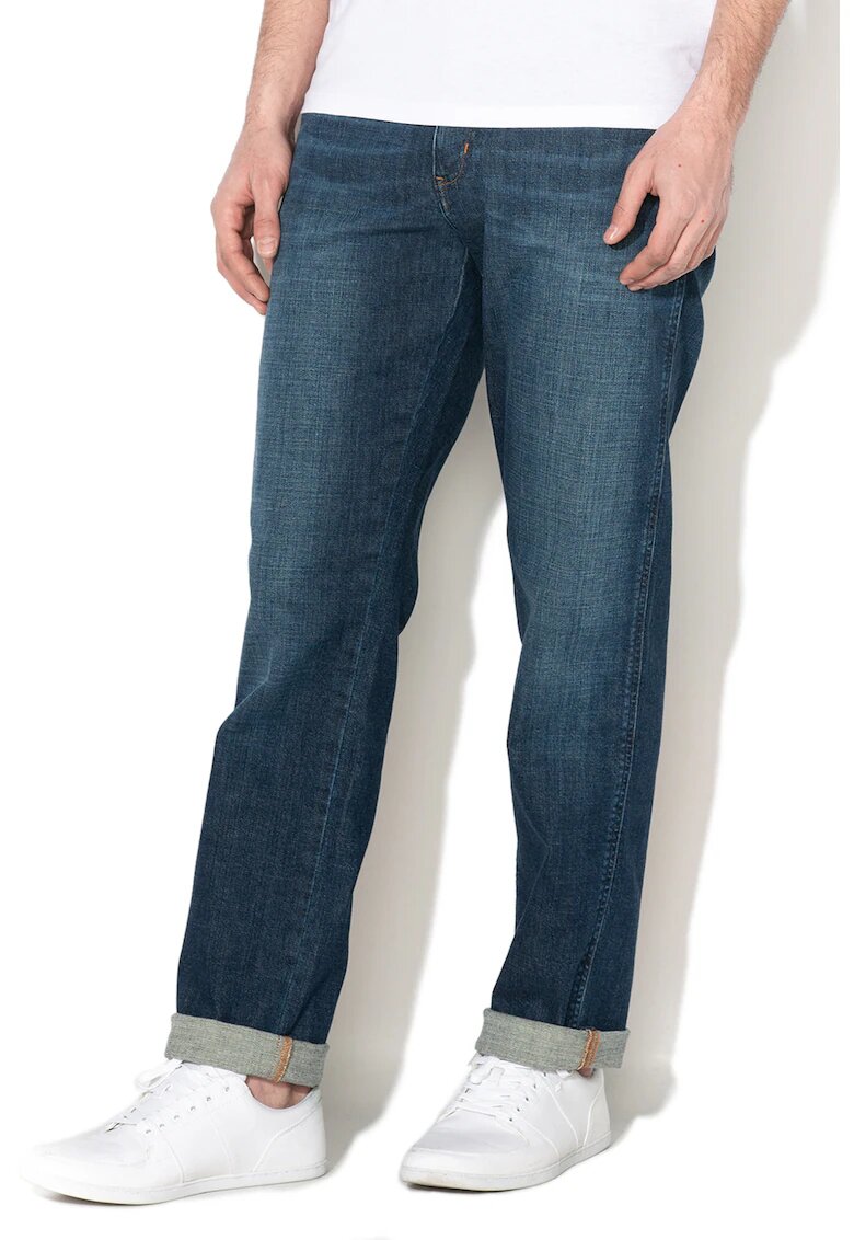 Wrangler Blugi cu croiala dreapta si aspect decolorat Texas - Bleumarin