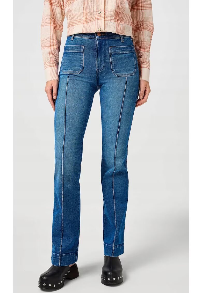 Wrangler Blugi dama - Albastru - Bumbac 112362671