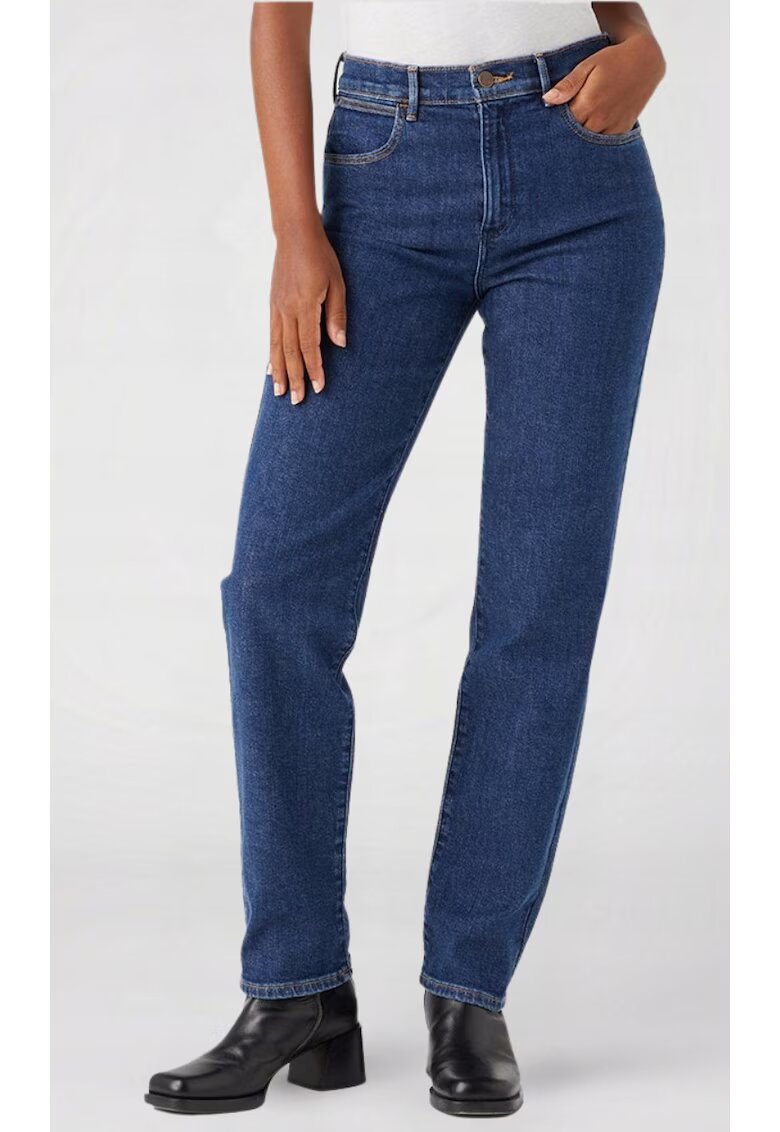 Wrangler Blugi dama bumbac/elastan - albastru inchis -
