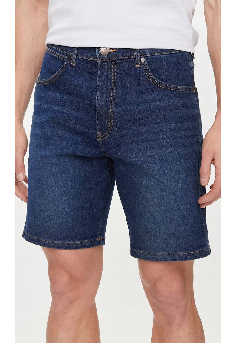 Wrangler Blugi scurti barbati Texas - bumbac/elastan - albastru
