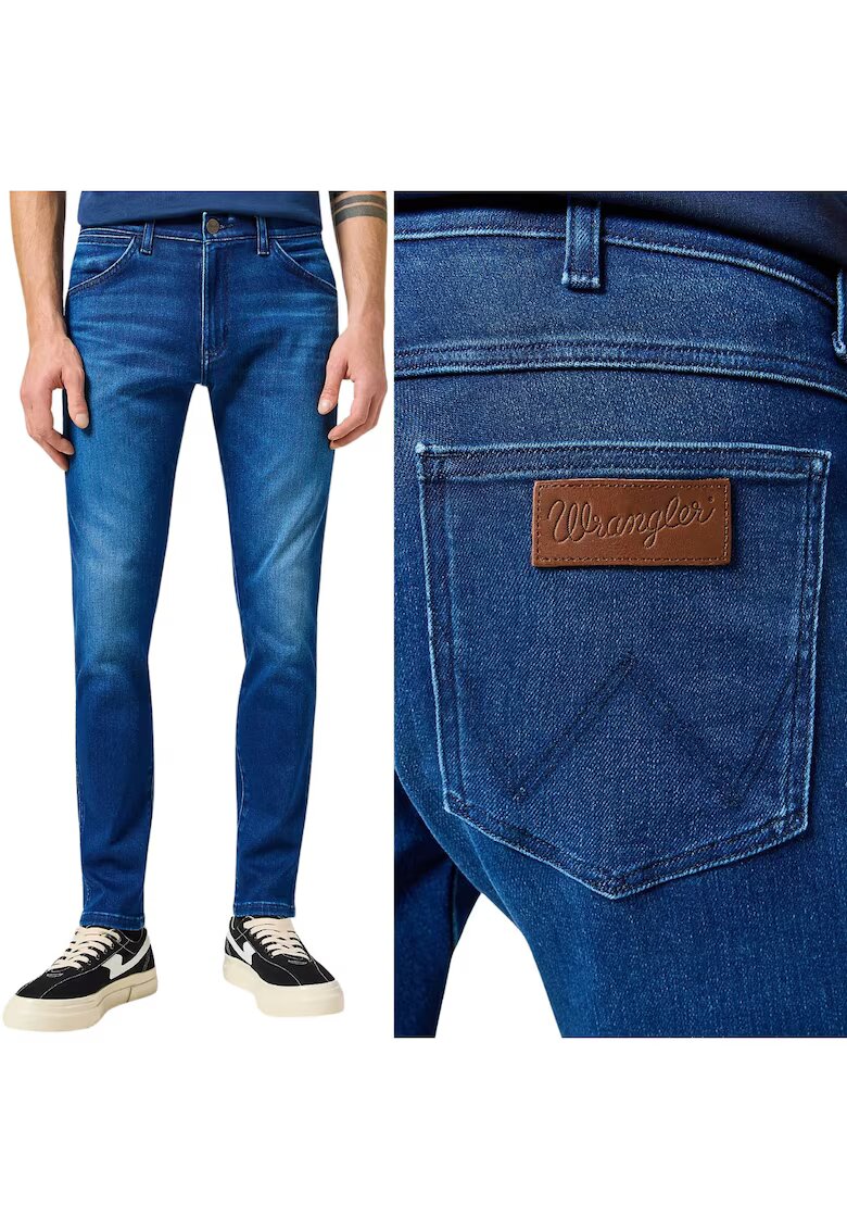 Wrangler Blugi skinny bărbați Bryson - Albastru
