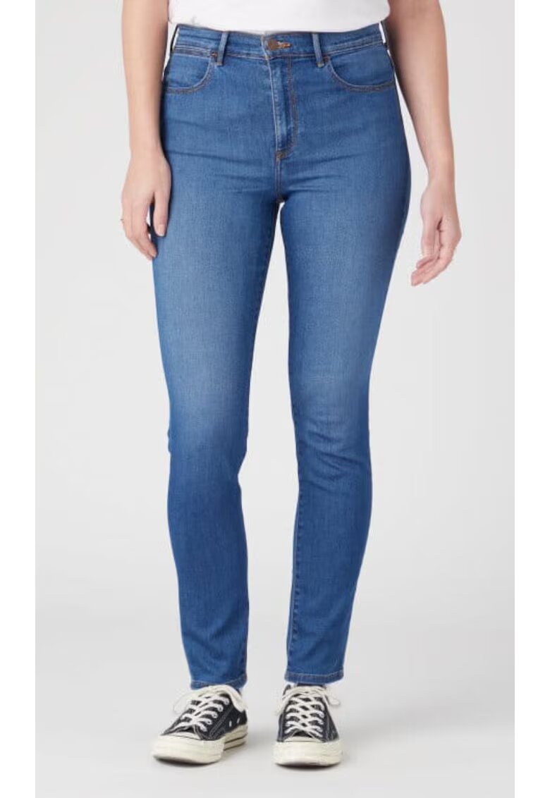 Wrangler Blugi skinny dama bumbac/elastan - albastru -