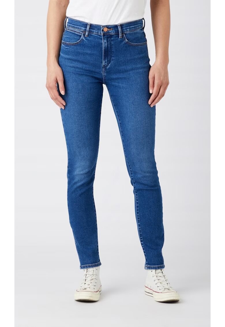 Wrangler Blugi skinny dama Camelia - bumbac/poliester/elastan - albastru