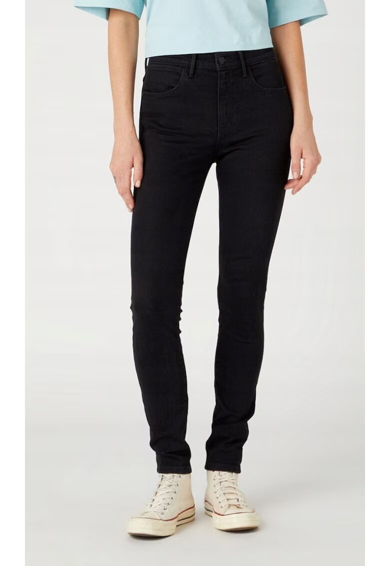 Wrangler Blugi skinny negri - talie inalta - pentru femei