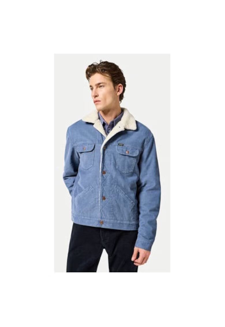 Wrangler Geaca barbati din bumbac - Albastru