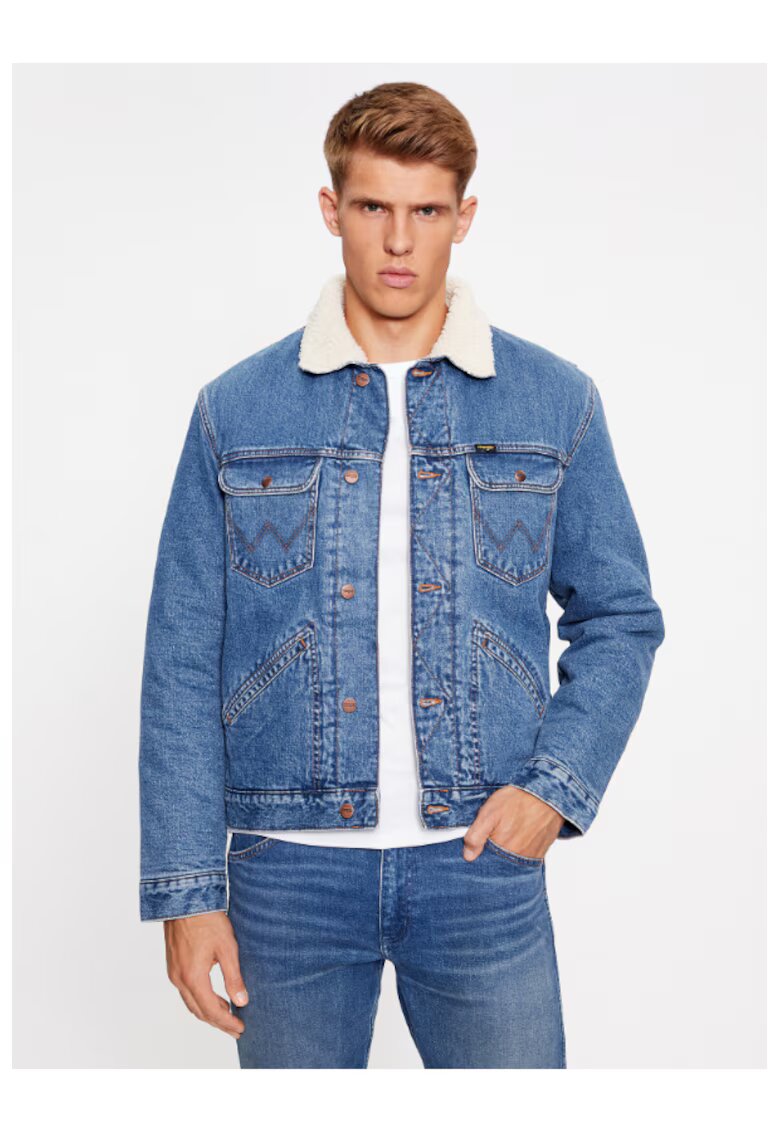 Wrangler Geaca de blugi barbati - 303284725 - Bumbac - Albastru