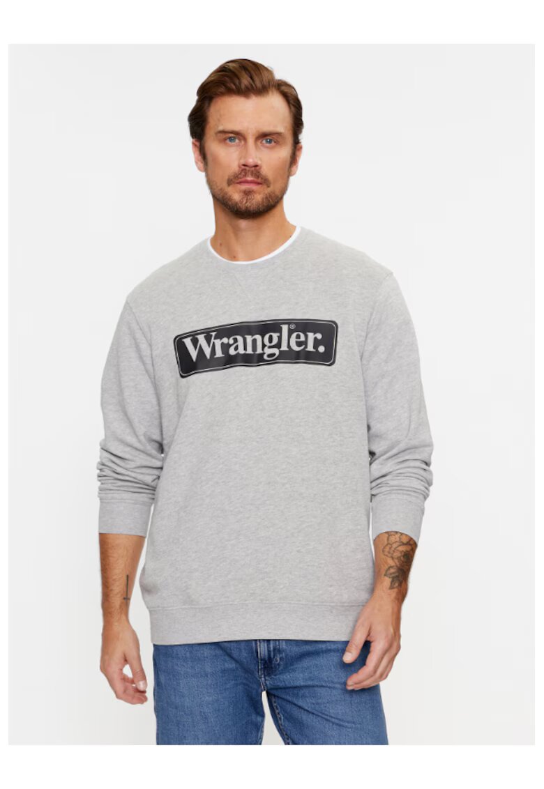 Wrangler Hanorac barbati - 303285746 - Bumbac - Gri