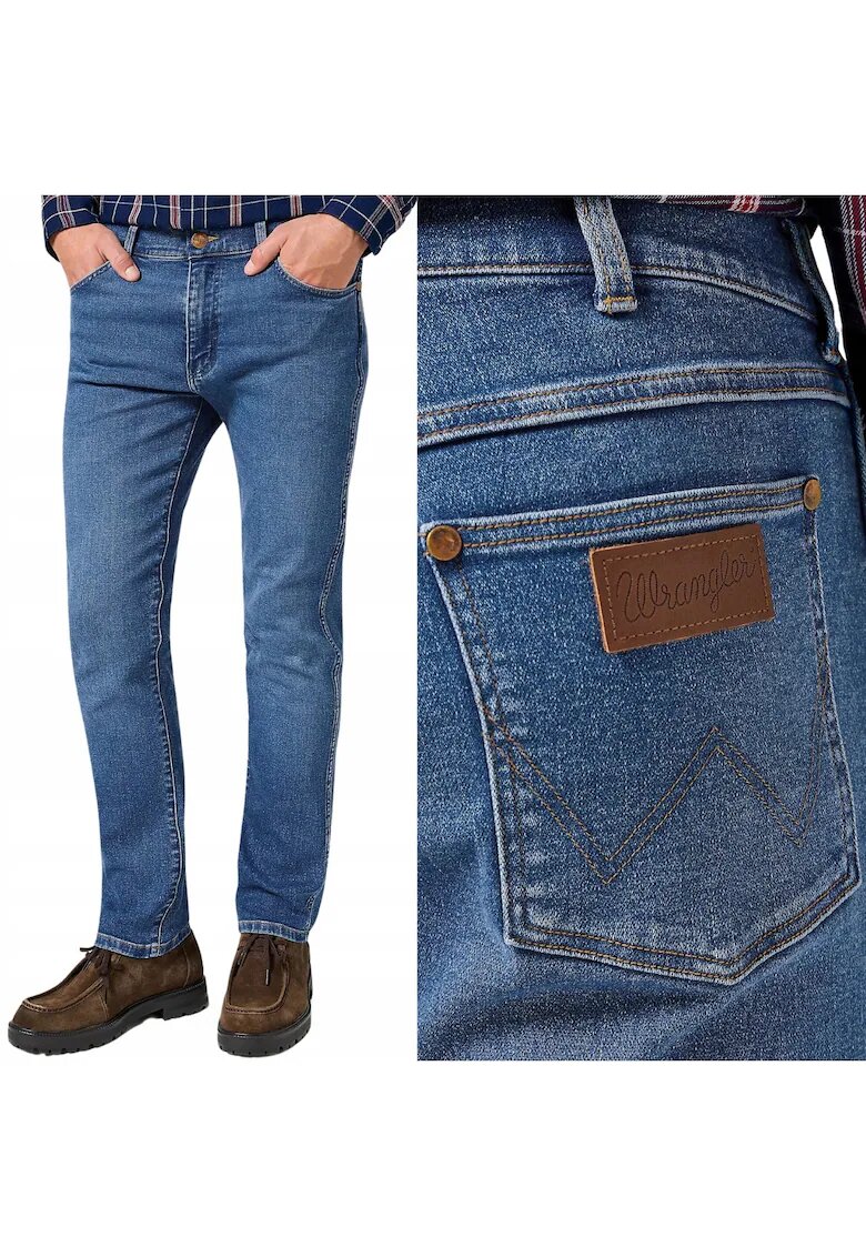 Wrangler Larston Slim albastru închis - Albastru