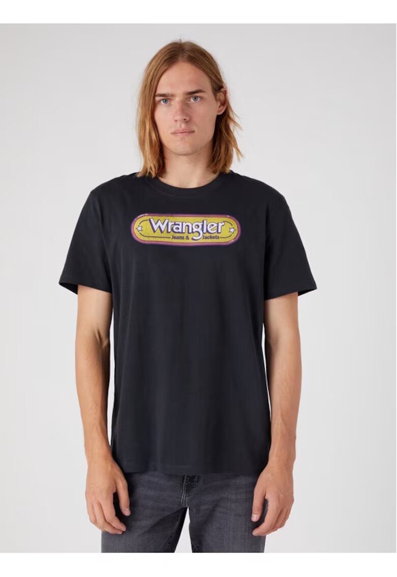 Wrangler Tricou barbati - 749744 - Negru - Bumbac