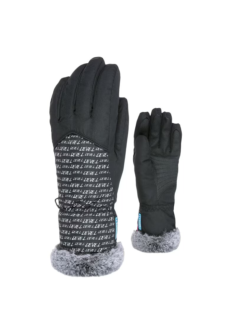 X-LEVEL Manusi ski copii - Level - Piele/Poliester - Negru -