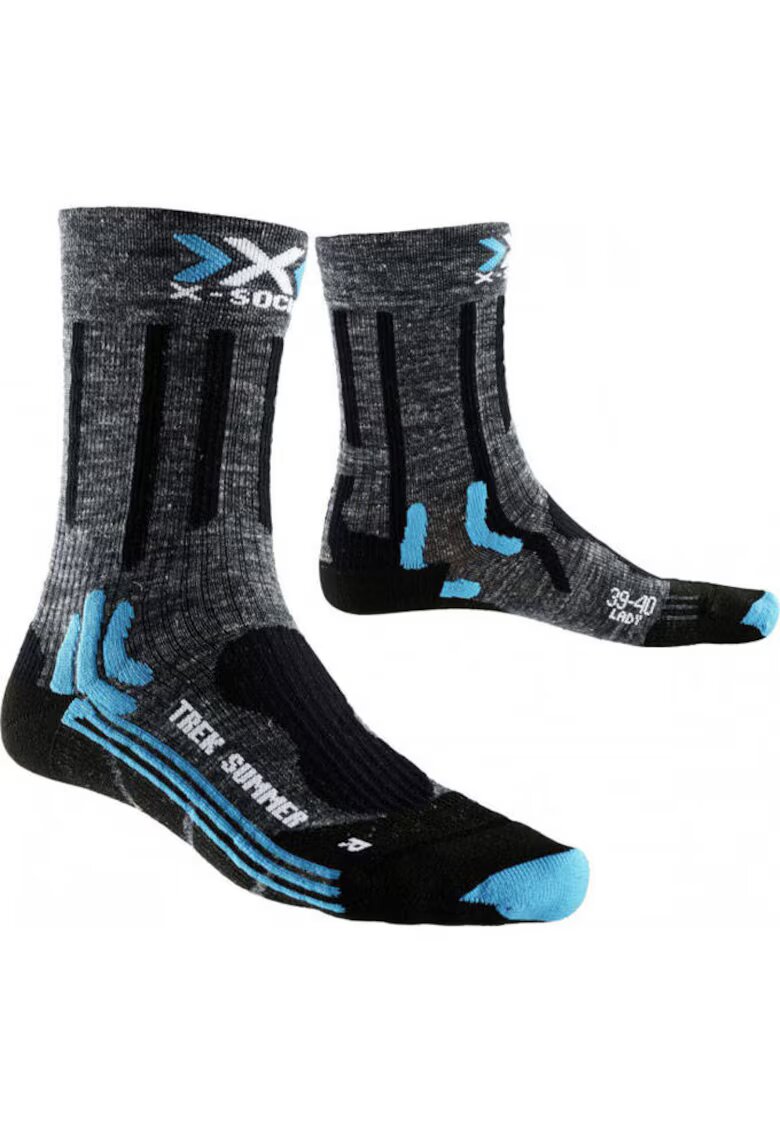X-Socks Sosete de trekking de vara - Poliamida - Gri/Negru -
