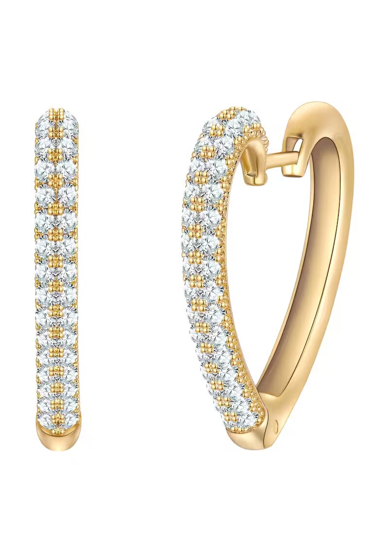 Yokoamii Cercei placati cu aru de 14K cu zirconia - Auriu