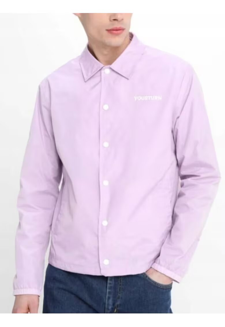 YOURTURN Jacheta subtire de vara - barbati - cu capse - Violet