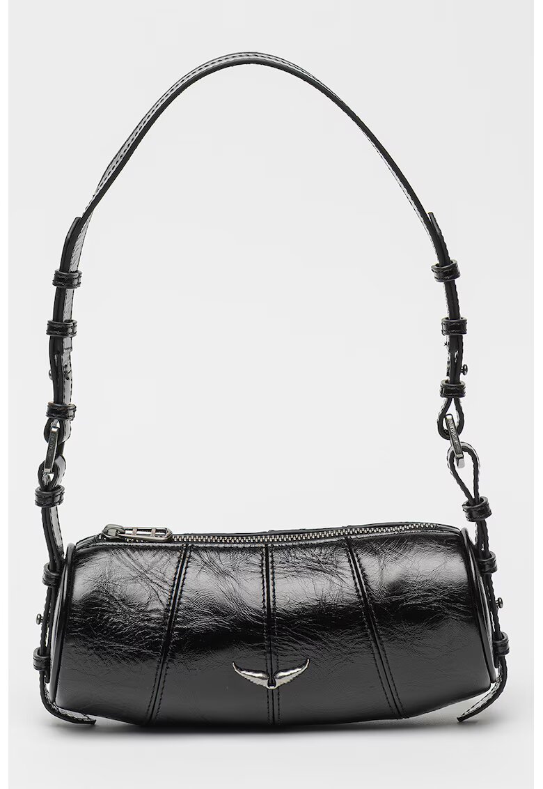 Zadig & Voltaire Geanta baguette de piele Le Roudoudou - Negru
