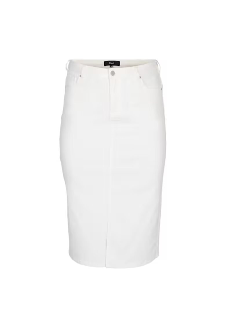ZIZZI Fusta dama - 301822271 - Bumbac - Alb