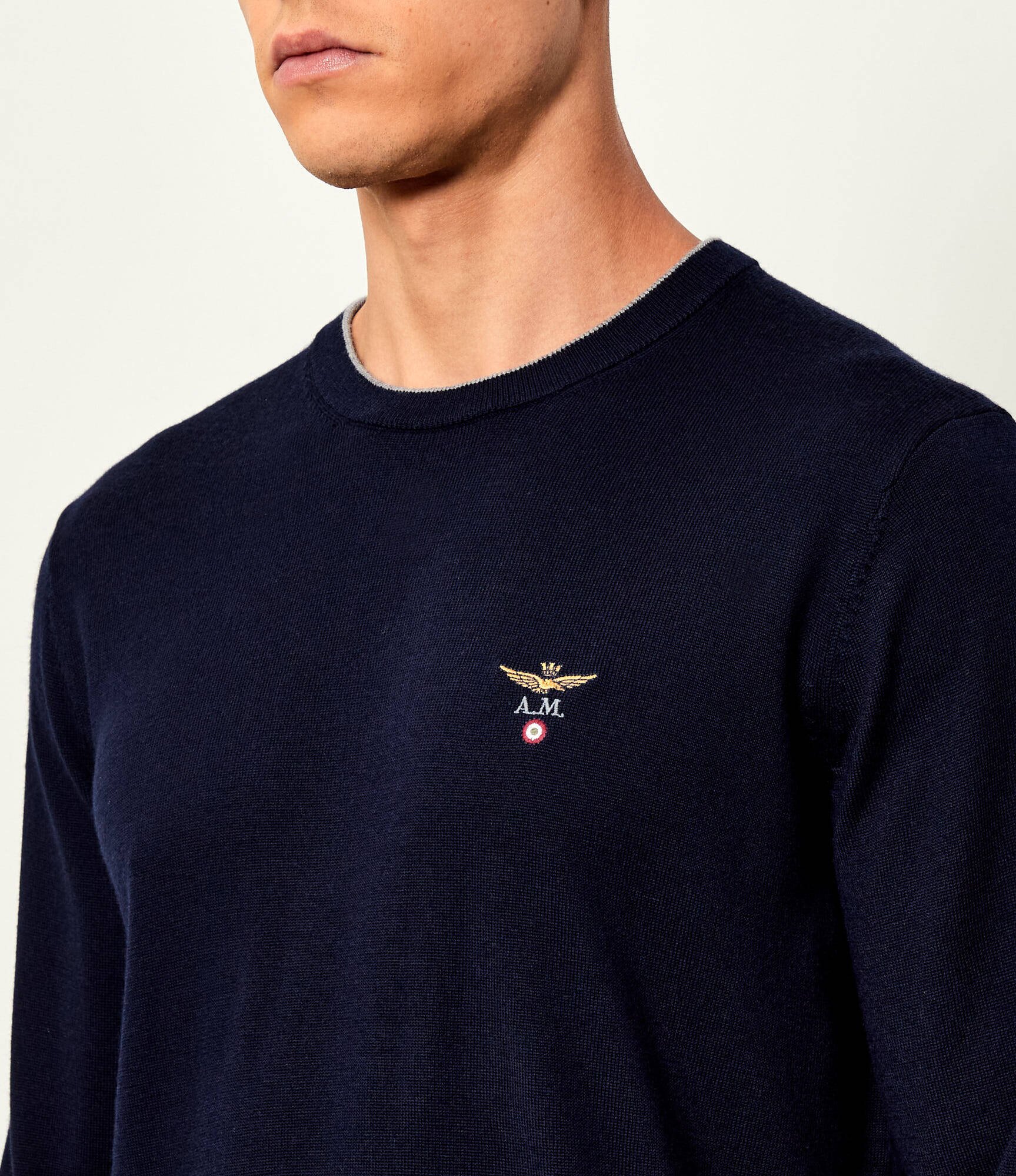 Aeronautica Militare De lână pulover | Regular Fit