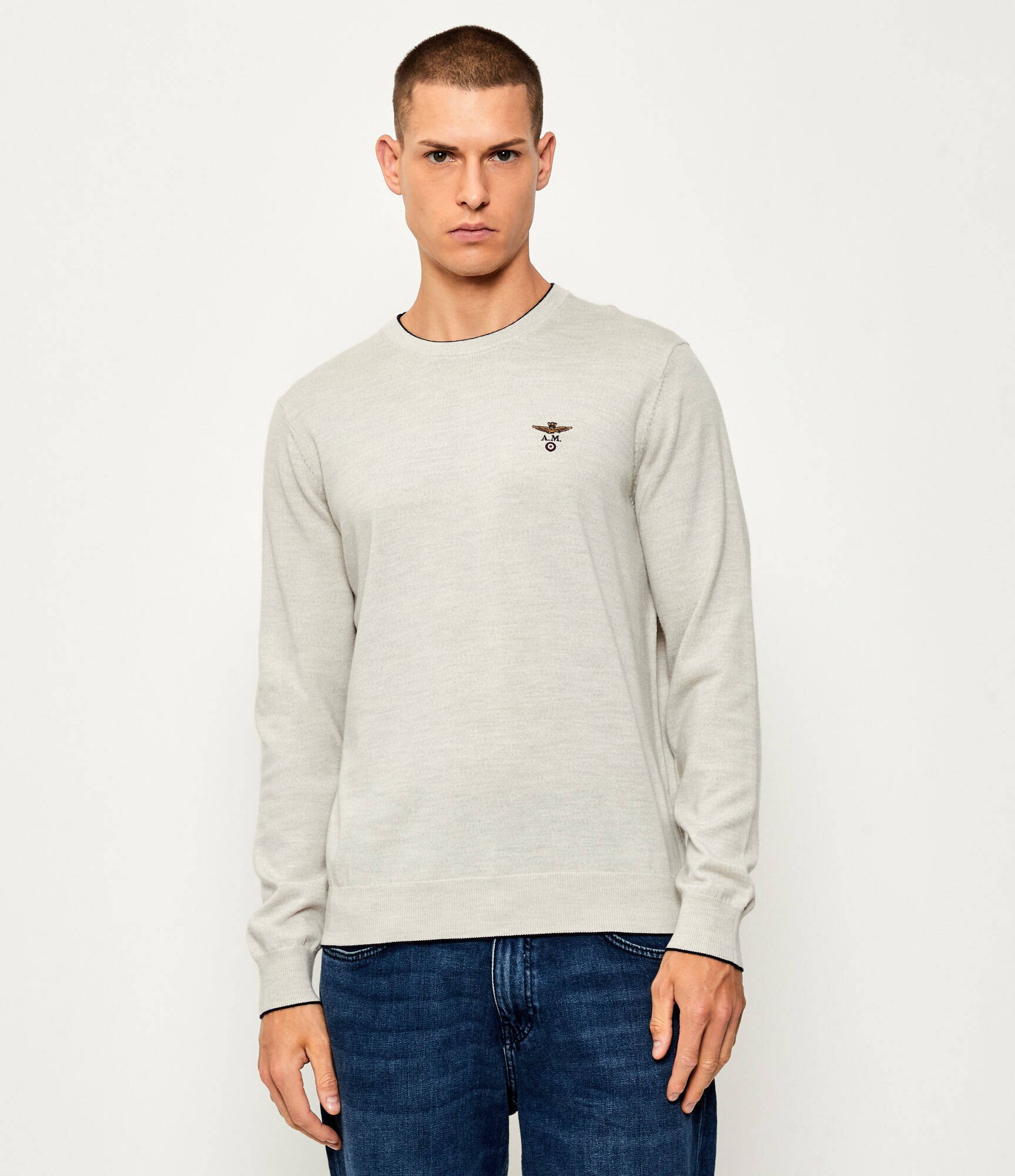 Aeronautica Militare De lână pulover | Regular Fit