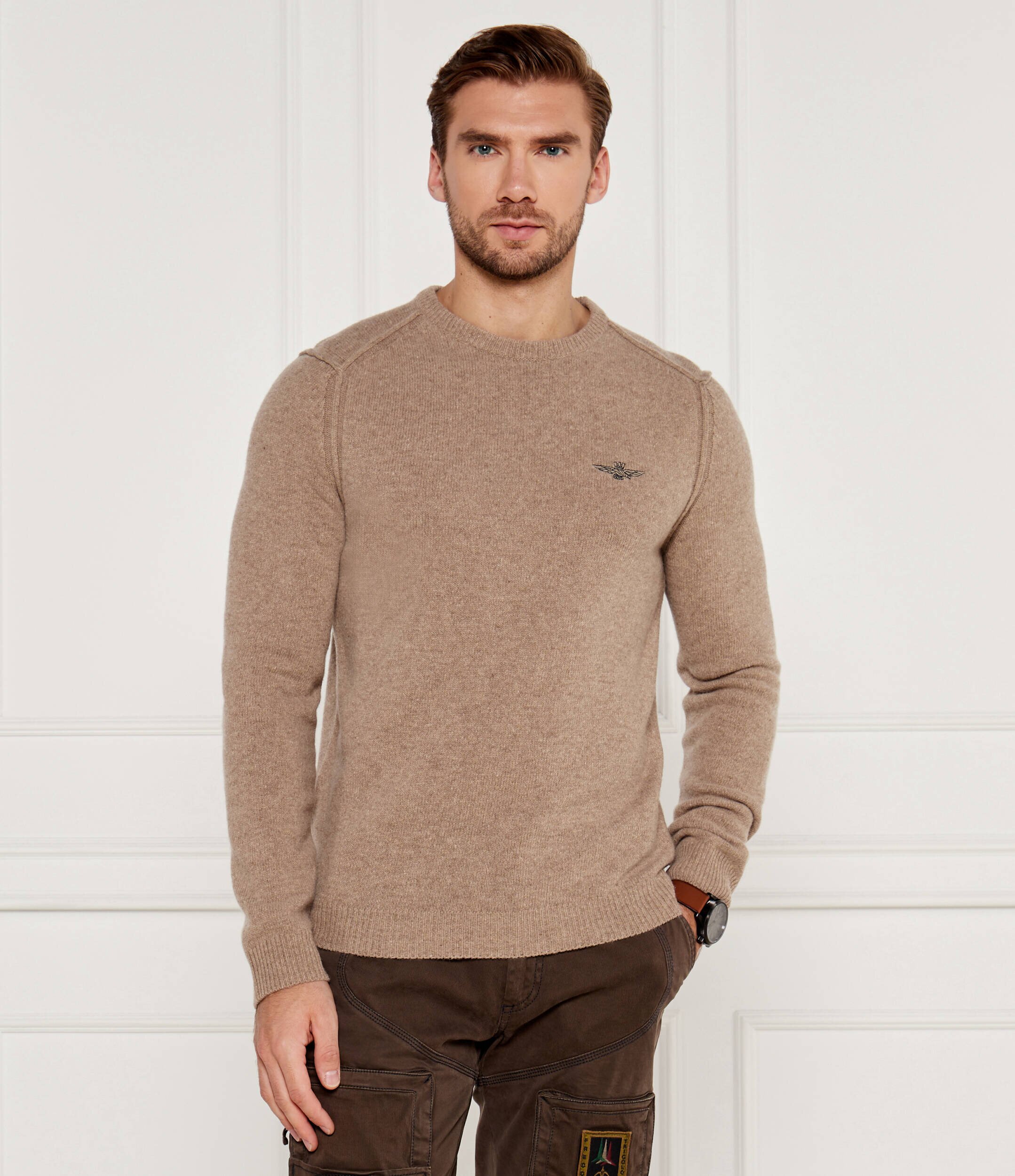 Aeronautica Militare De lână pulover | Regular Fit
