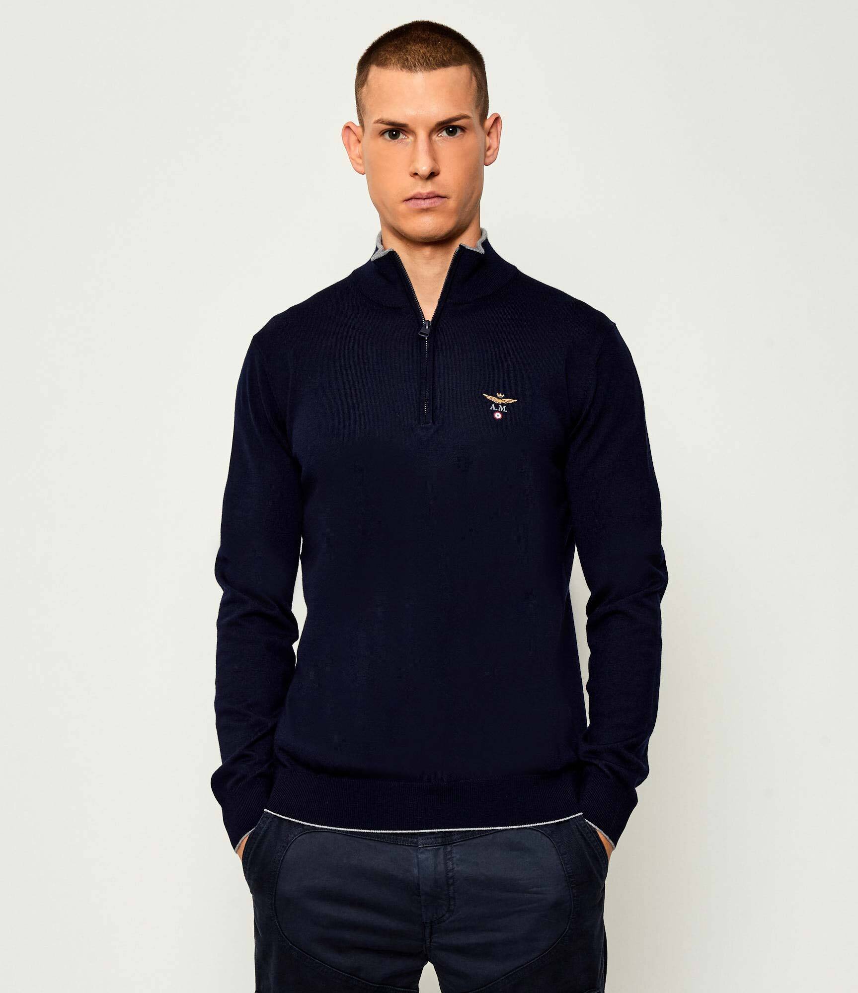 Aeronautica Militare De lână pulover | regular fit