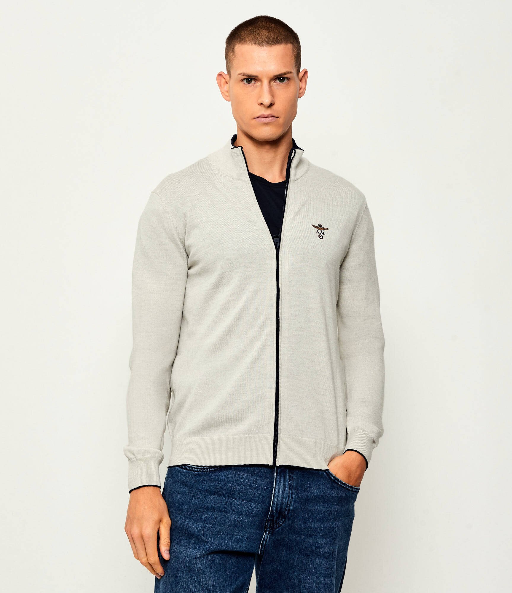 Aeronautica Militare De lână pulover | Regular Fit