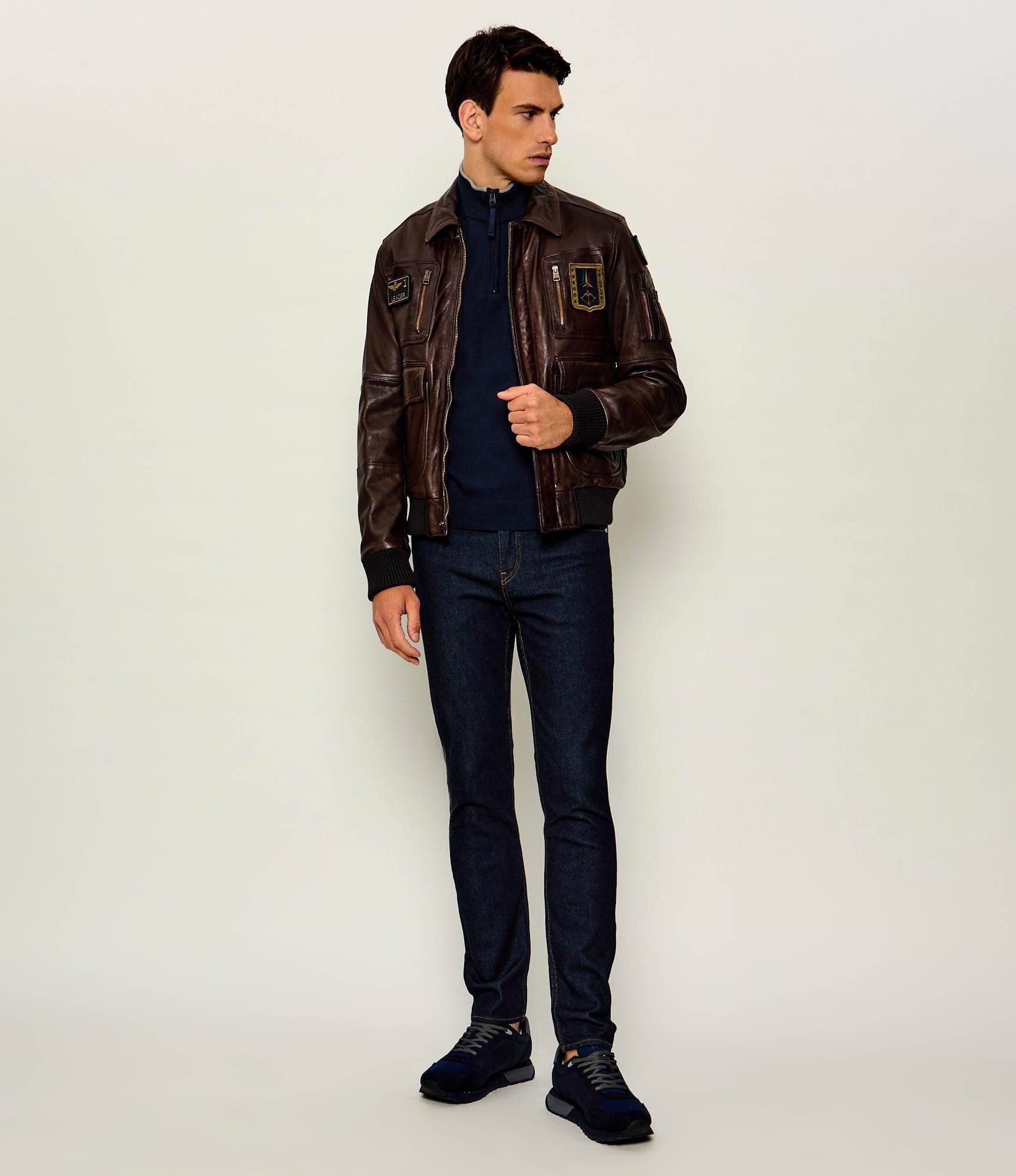 Aeronautica Militare Geacă de piele | regular fit