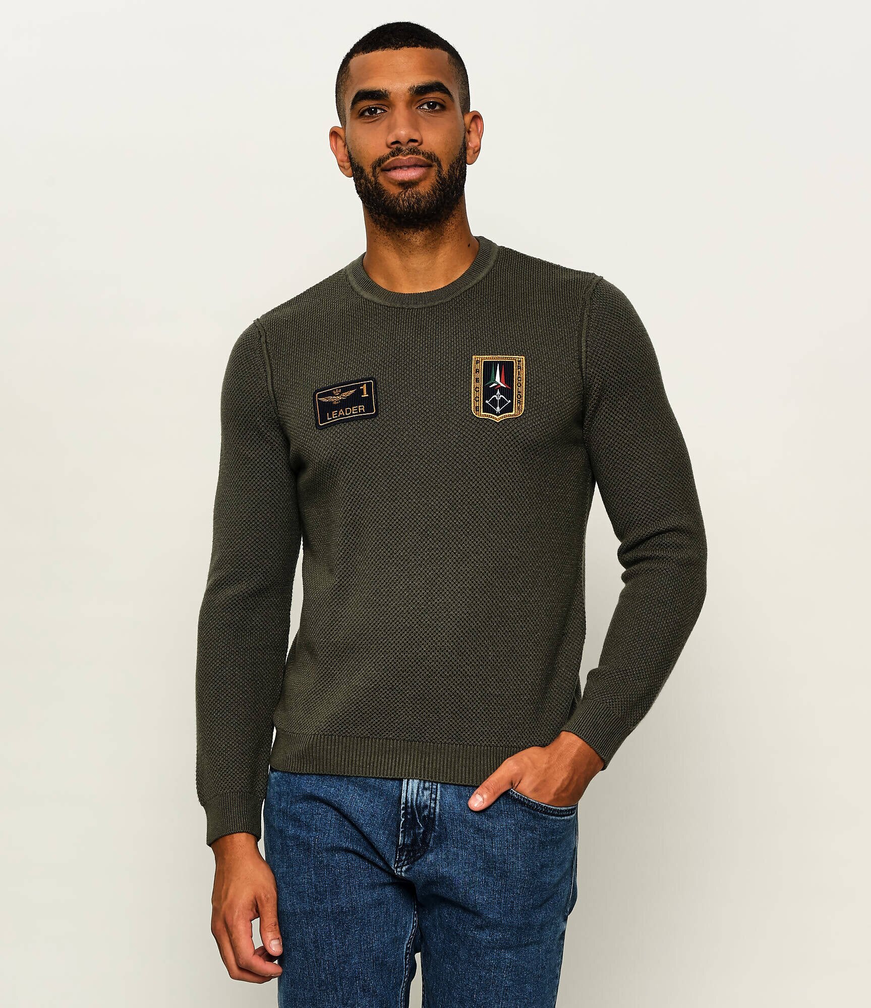 Aeronautica Militare Pulover | regular fit cu adaos de lână