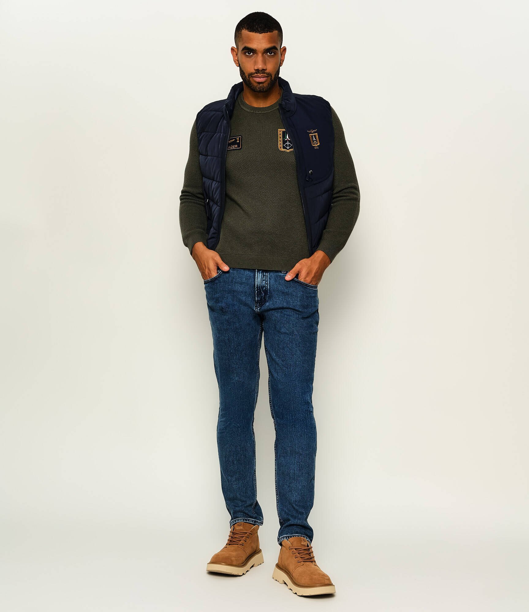 Aeronautica Militare Pulover | regular fit cu adaos de lână