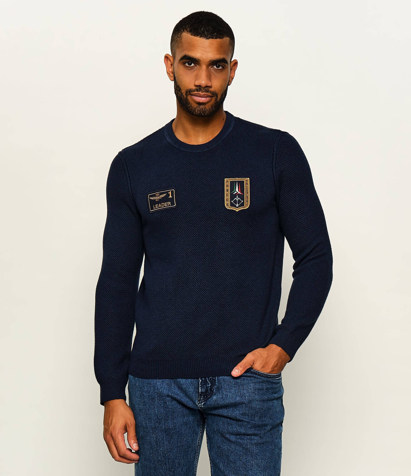 Aeronautica Militare Pulover | regular fit cu adaos de lână
