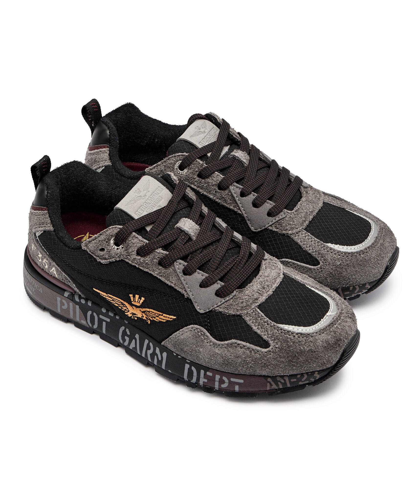 Aeronautica Militare Sneakers cu adaos de piele