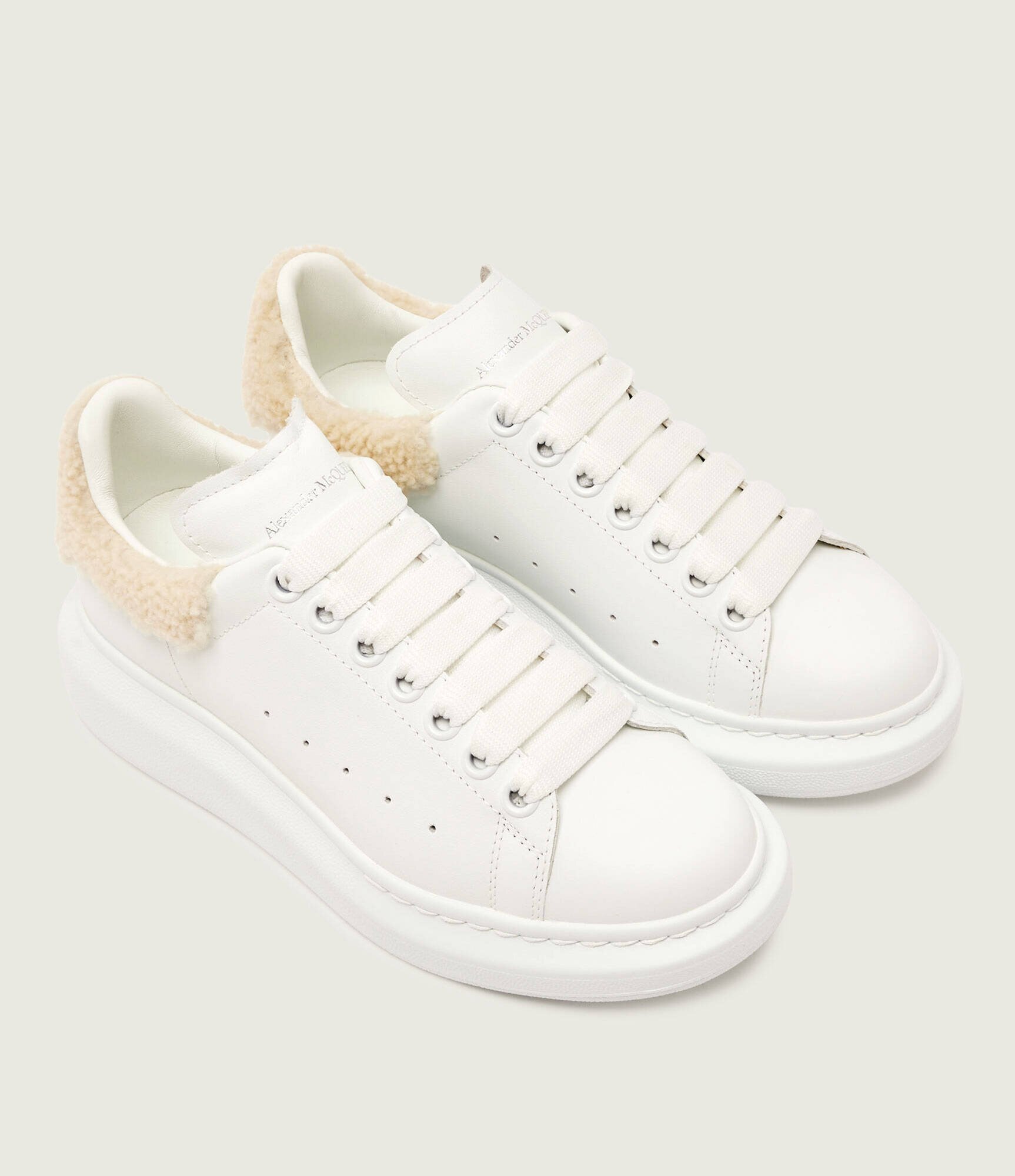 Alexander McQueen Teniși din piele | shearling