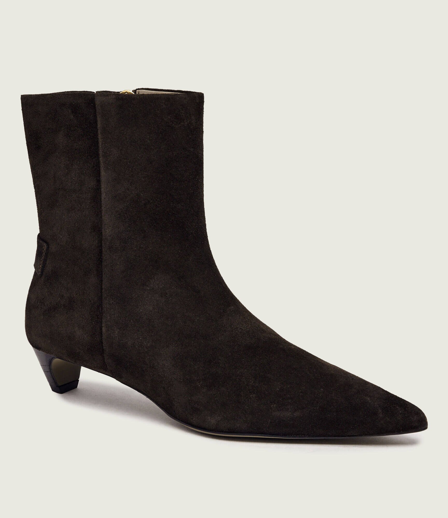 AllSaints Botine cu toc Piper | piele întoarsă