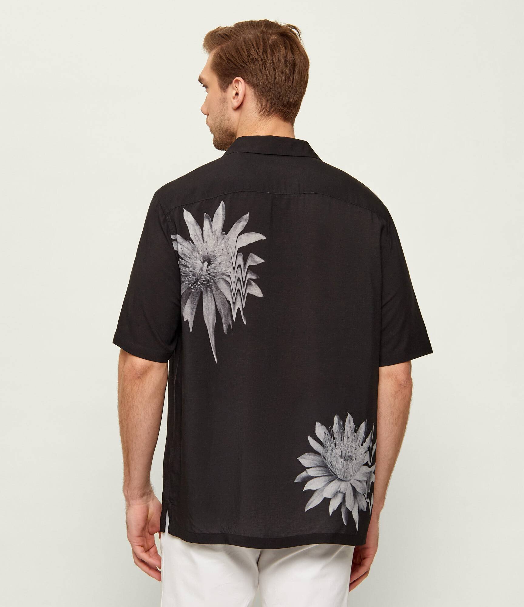 AllSaints Cămașă FLORAZE | Relaxed fit | cu adaos de in
