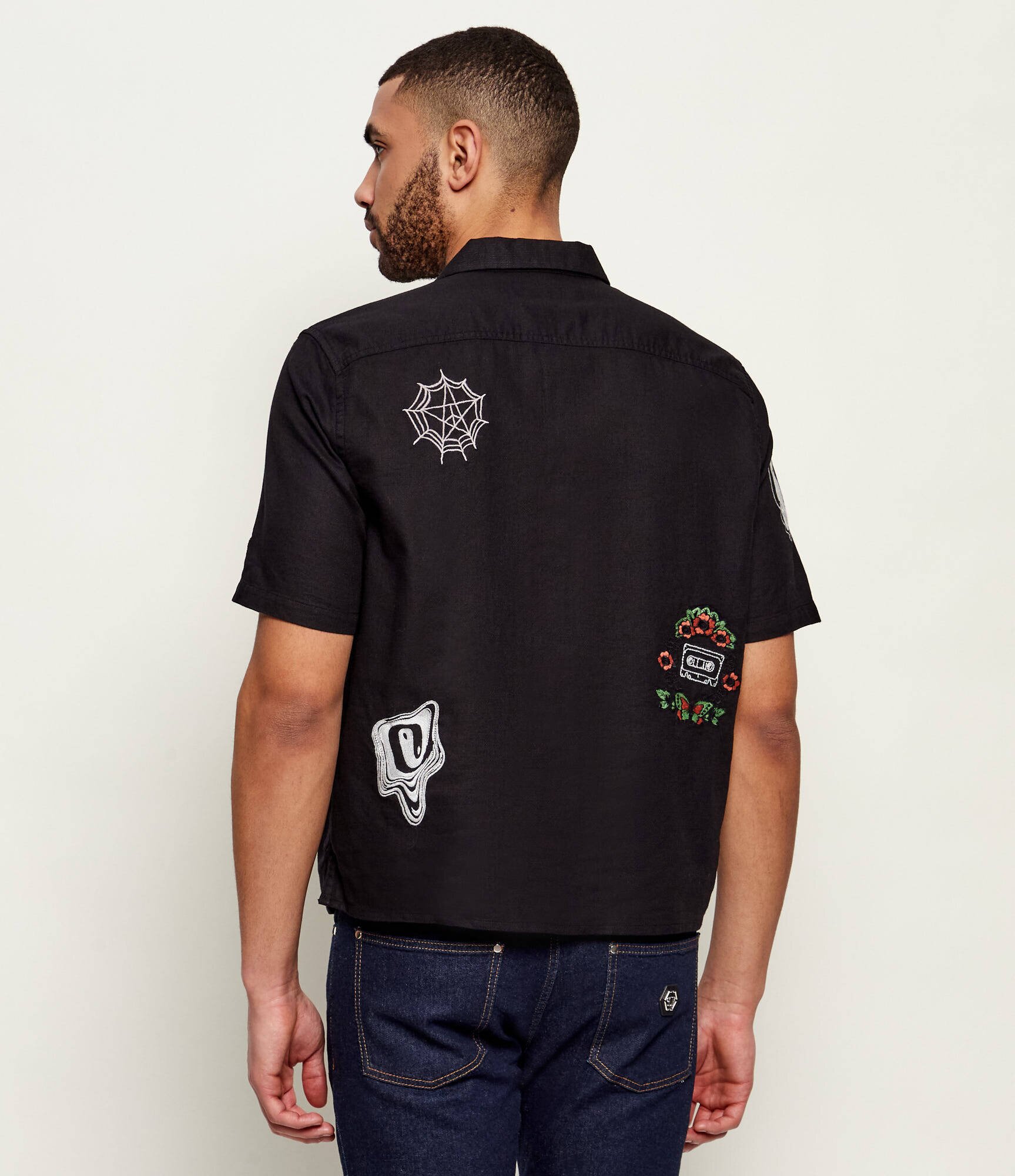 AllSaints Cămașă KARLTON | Relaxed fit | cu adaos de in