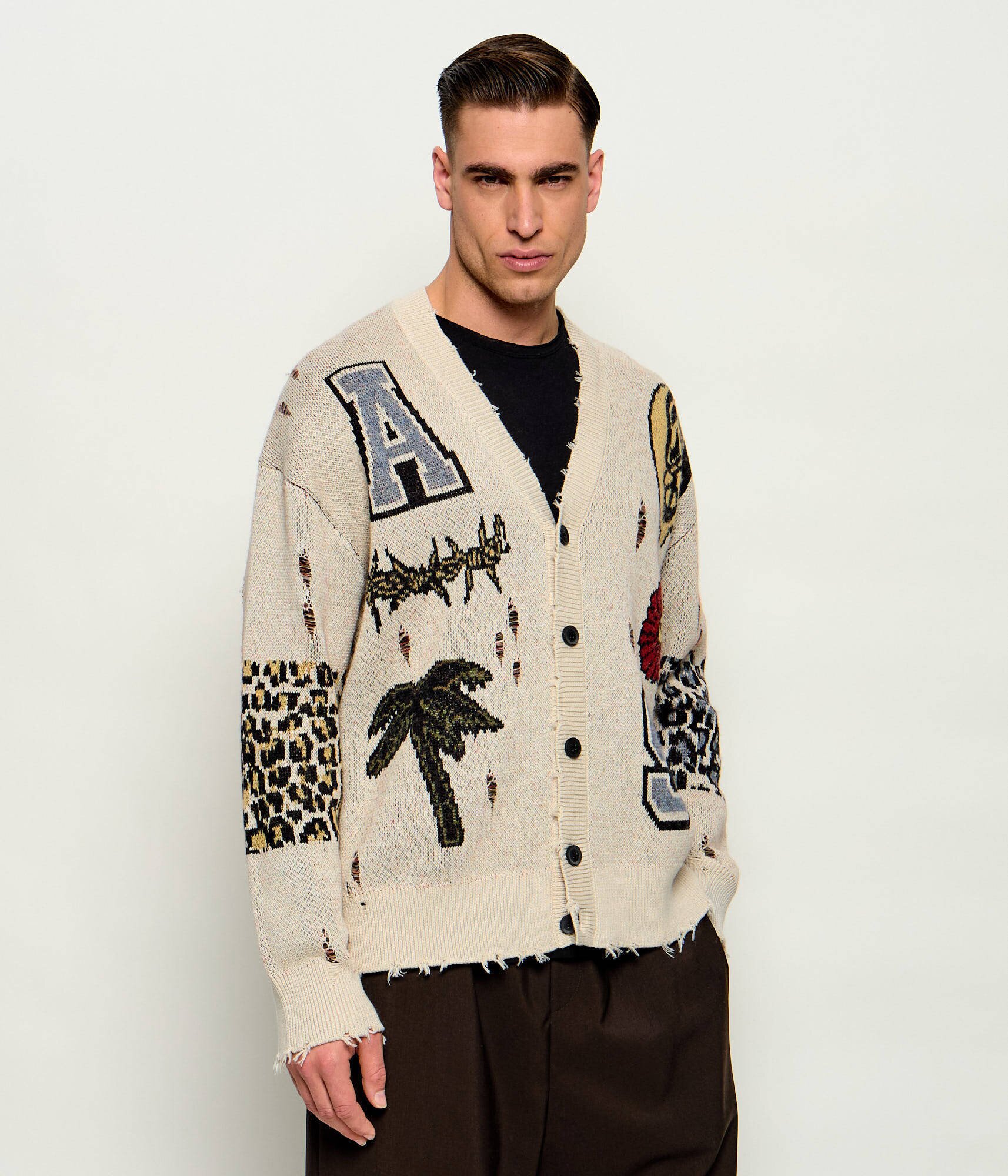 AllSaints Cardigan FOXX | Oversize fit cu adaos de lână