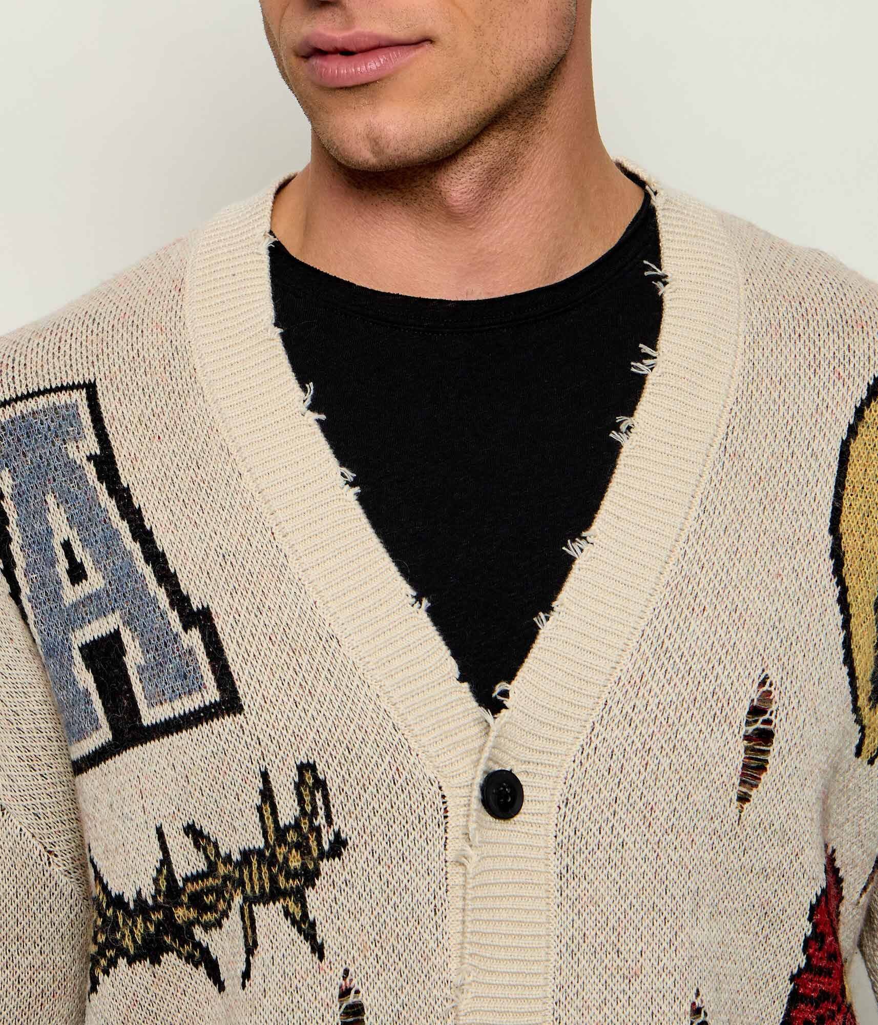 AllSaints Cardigan FOXX | Oversize fit cu adaos de lână