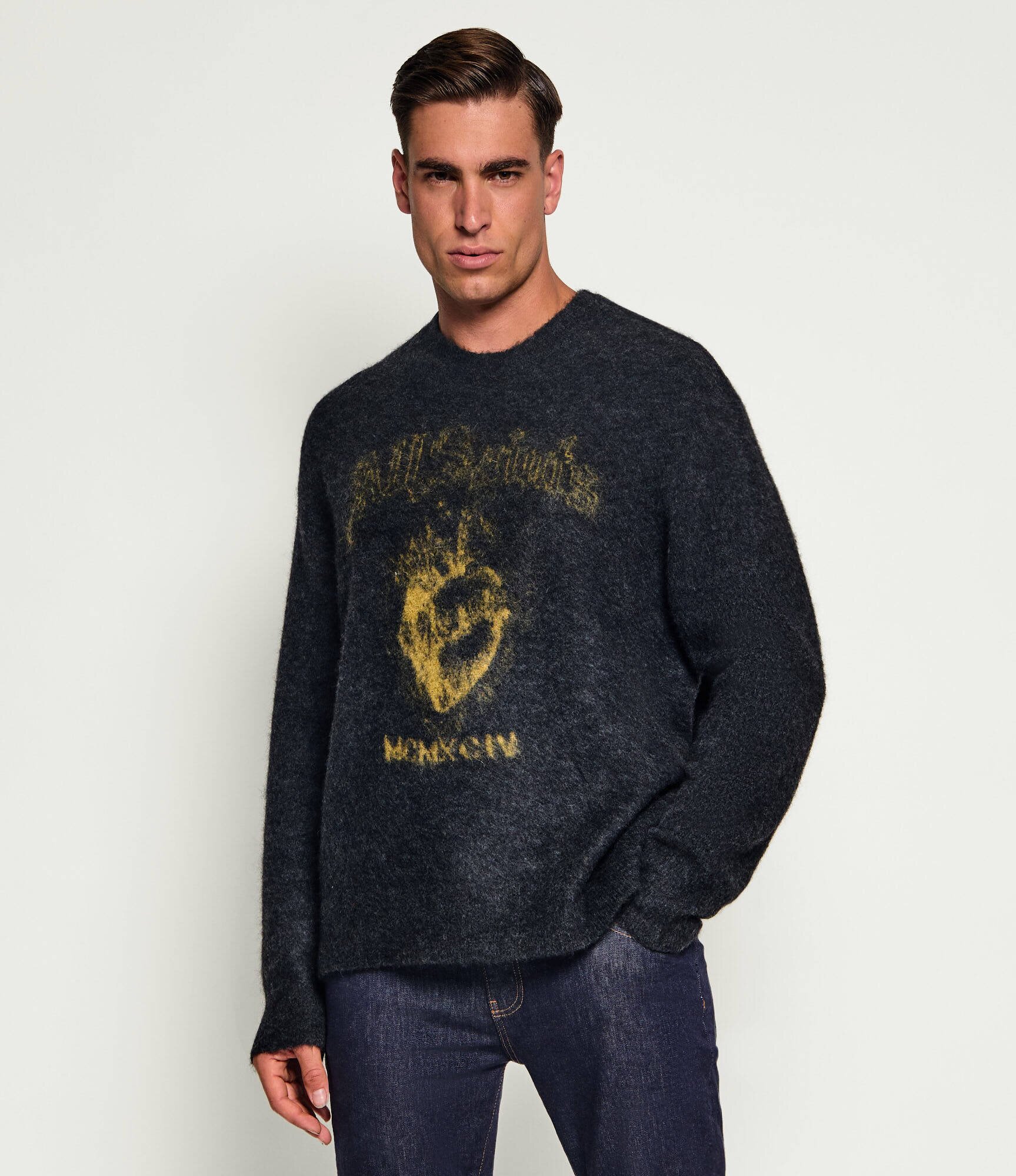 AllSaints De lână pulover Scared Crew | Oversize fit