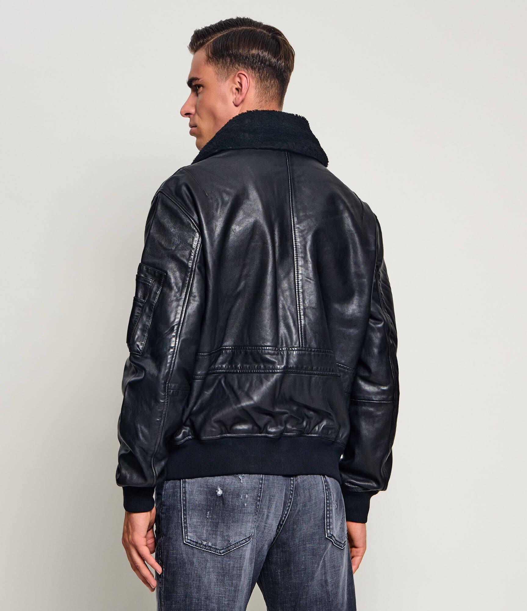 AllSaints Geacă de piele Darby | regular fit
