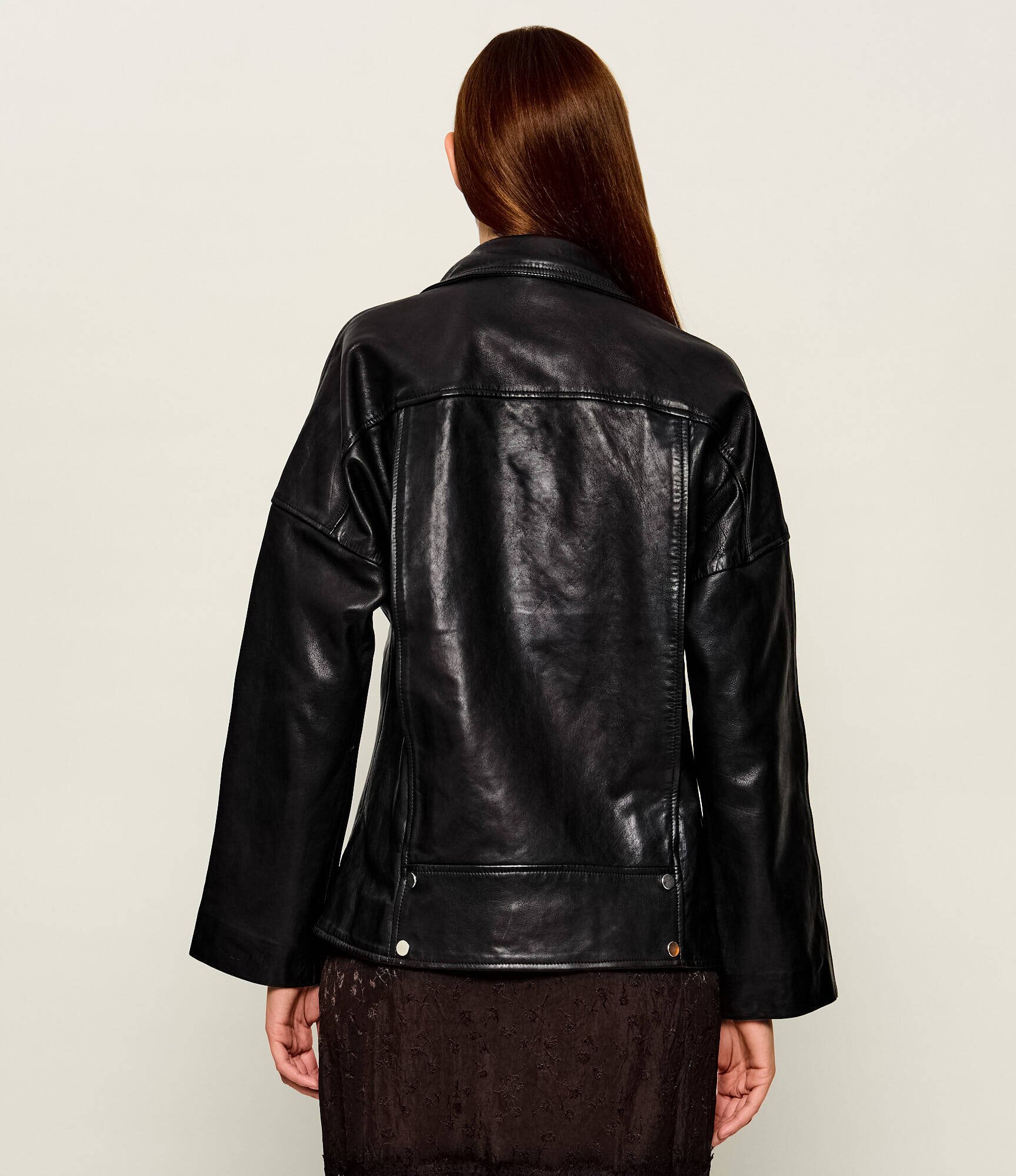 AllSaints Geacă de piele VENDRA | shearling