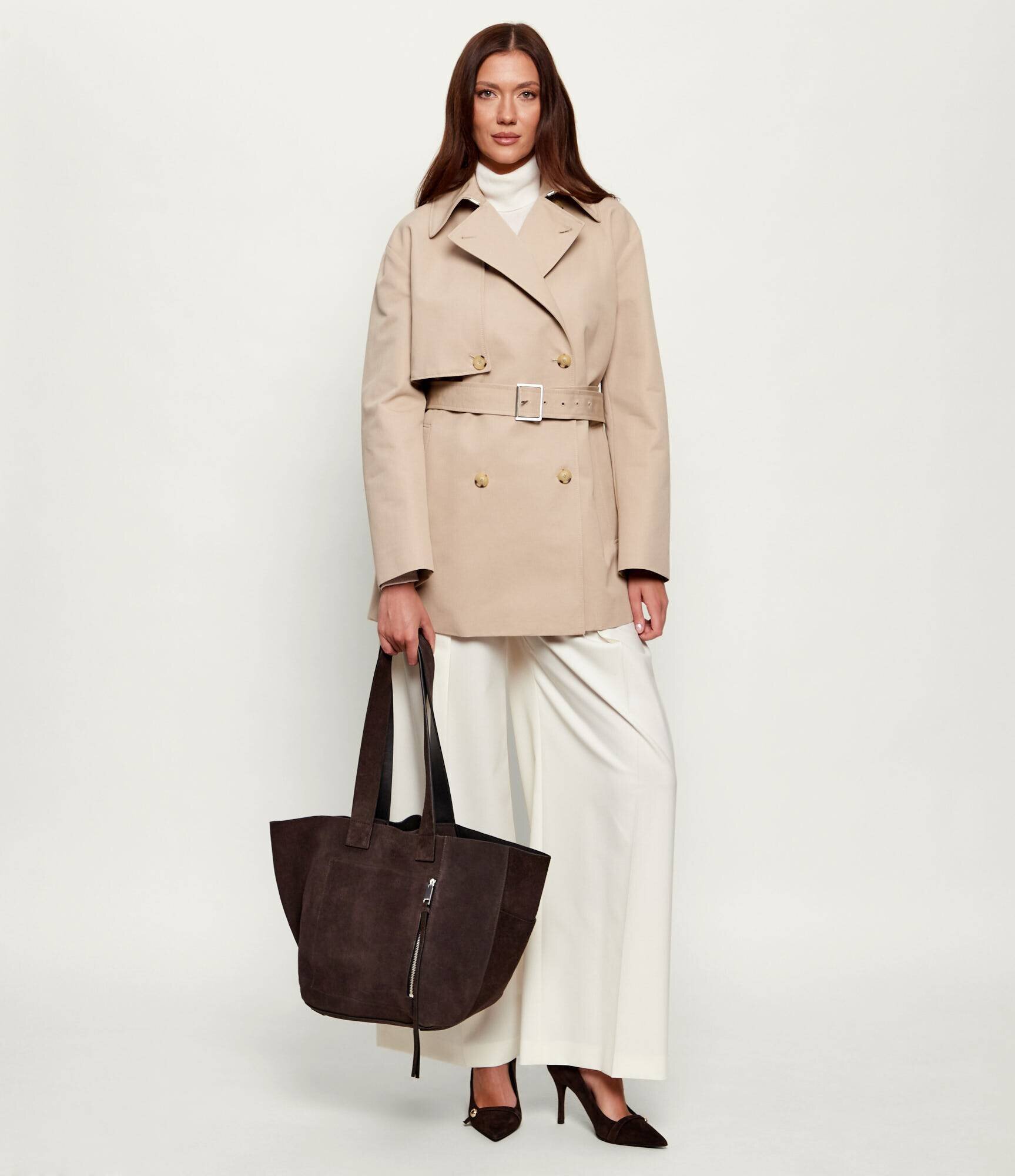 AllSaints Geantă shopper ALBA | piele întoarsă