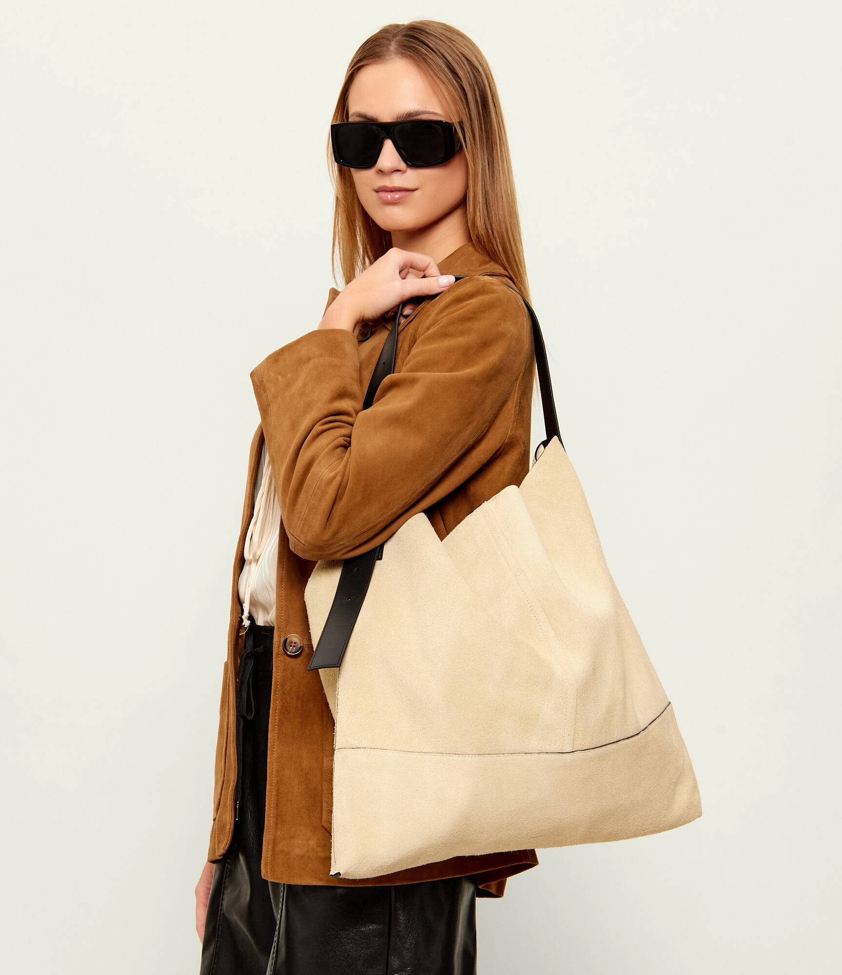 AllSaints Geantă shopper Asha | piele întoarsă