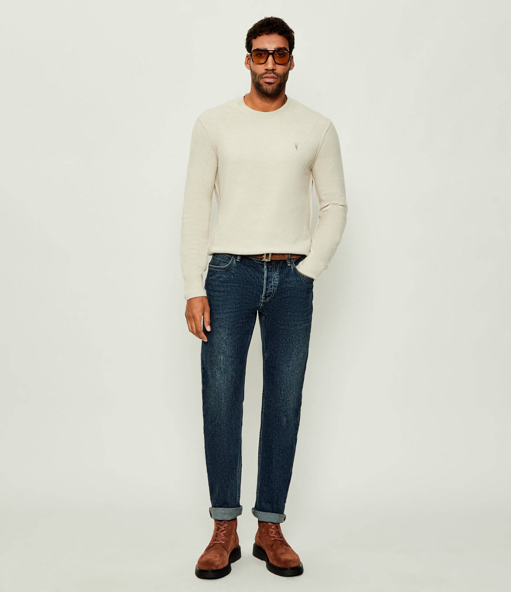 AllSaints Pulover STATTEN | regular fit cu adaos de lână