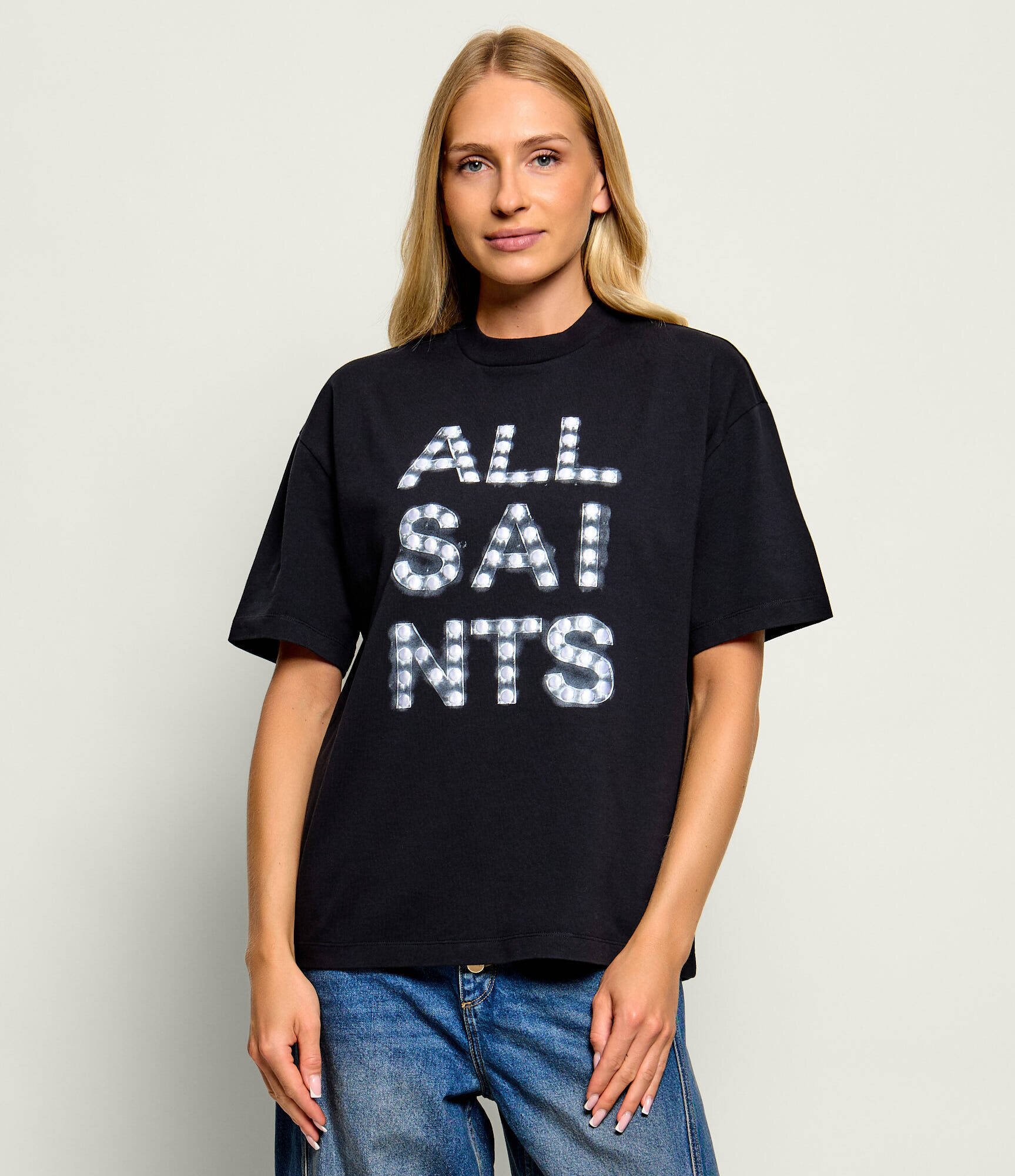 AllSaints Tricou Neon Etta | Oversize fit