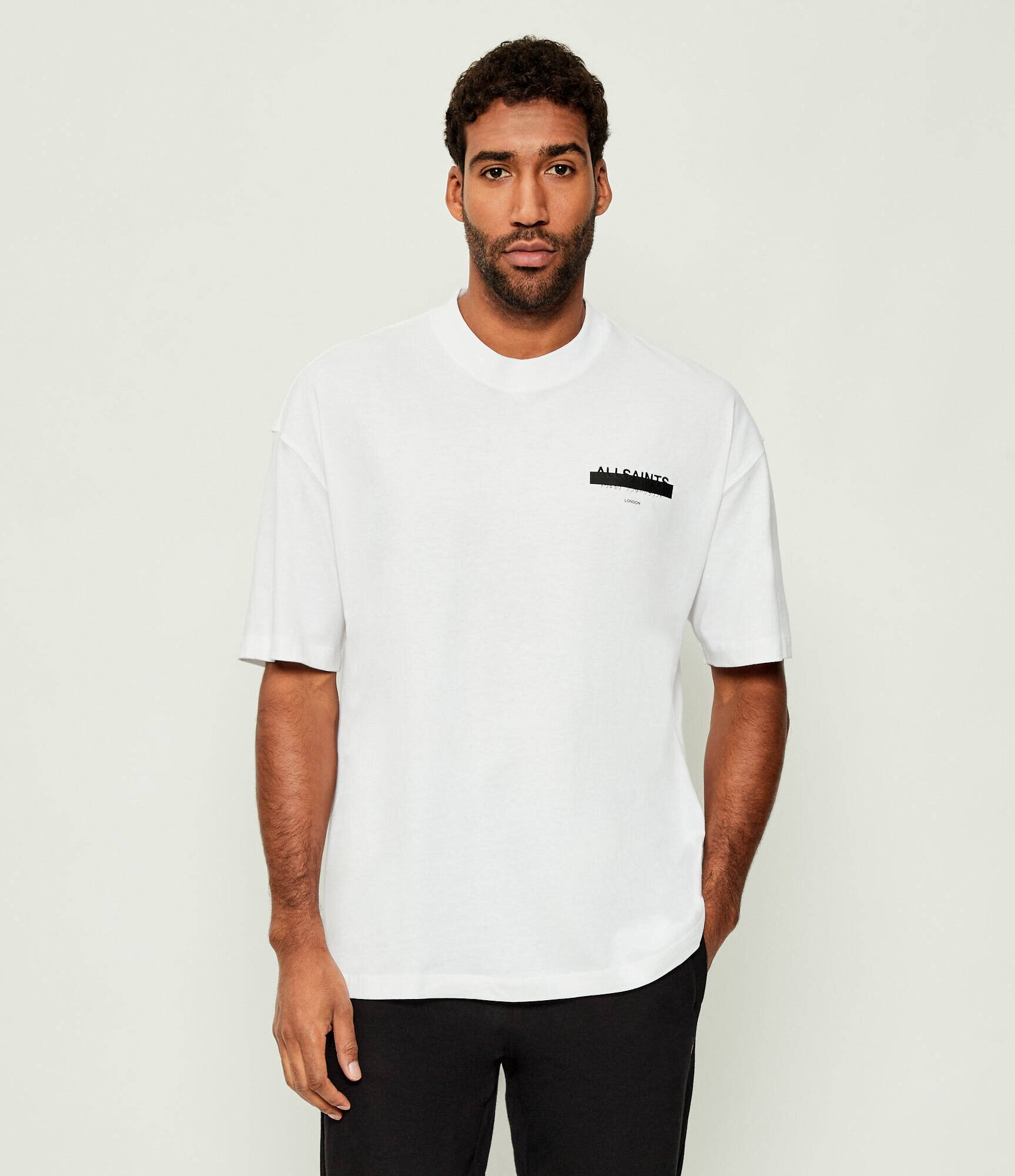 AllSaints Tricou REDACT | Oversize fit