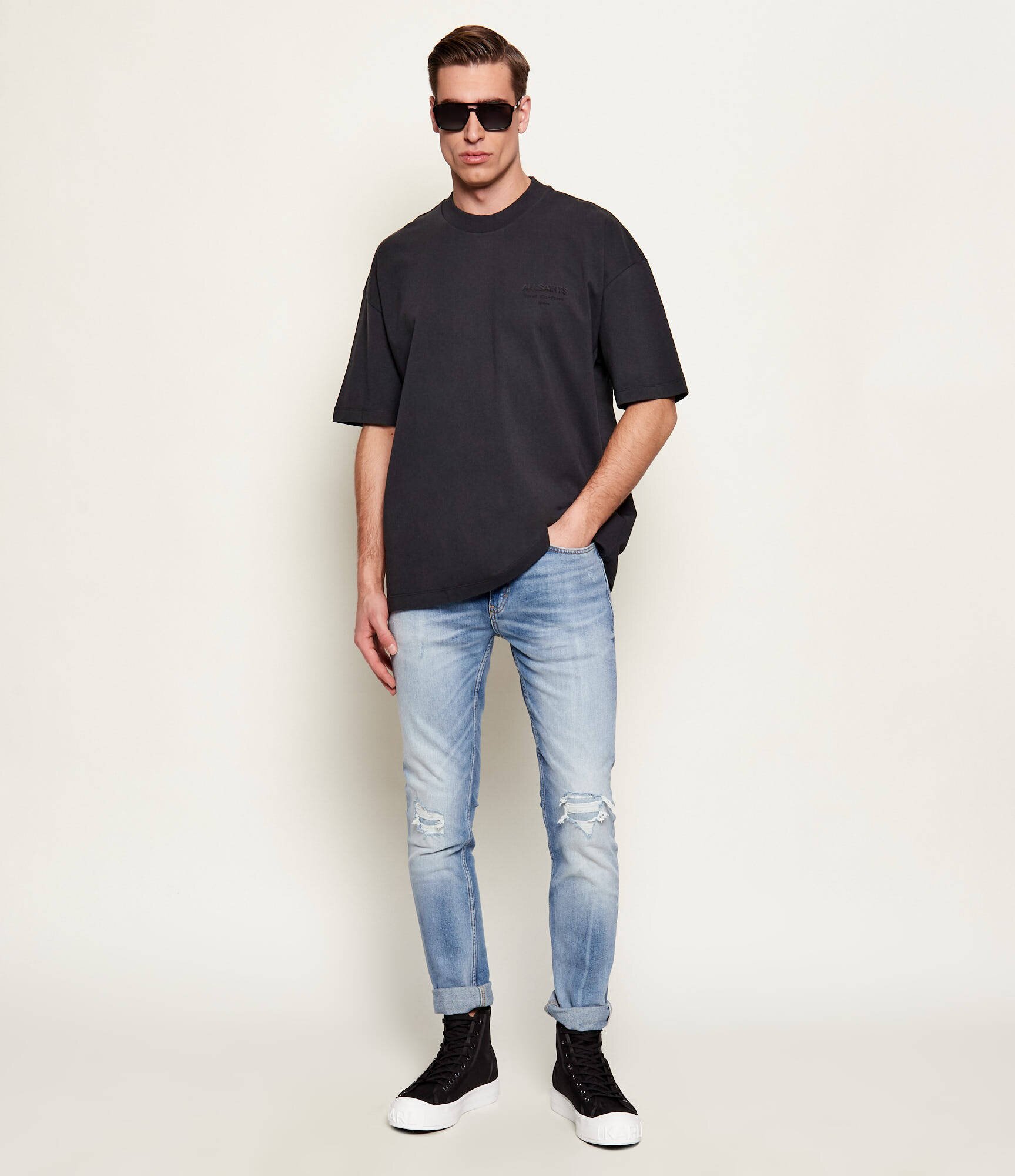 AllSaints Tricou XANDER | Oversize fit
