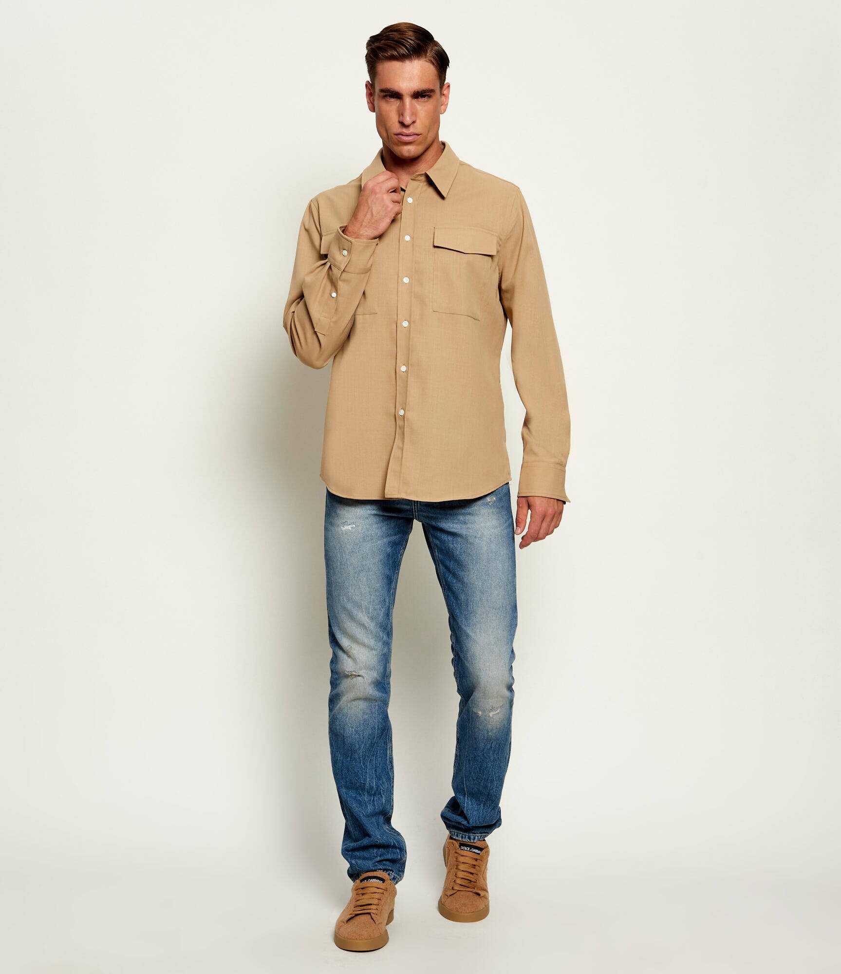 AMI Paris De lână cămașă | Classic fit